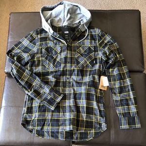 vans parkway hooded flannel
